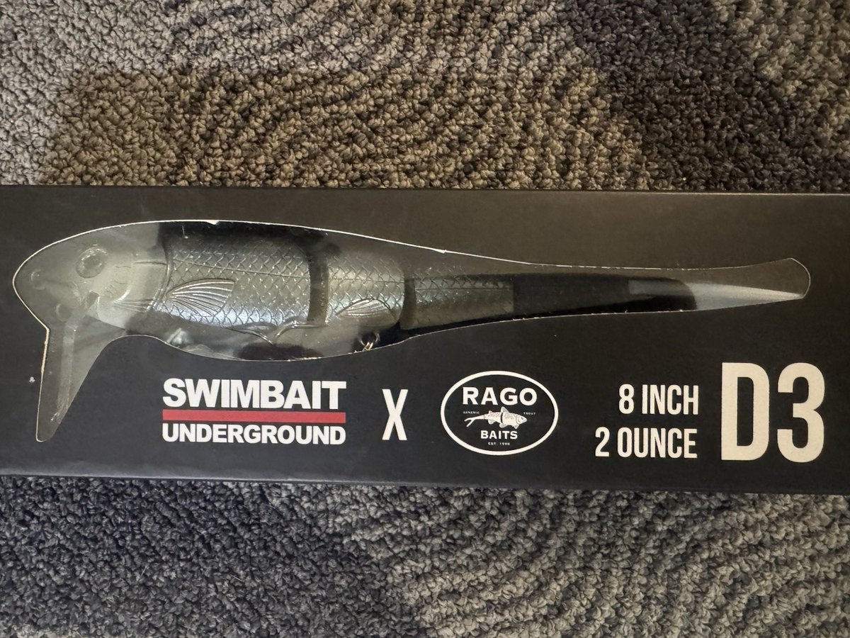 Swimbait Underground x Rago Baits 2oz 8in Heavy Float D3 - NEW IN