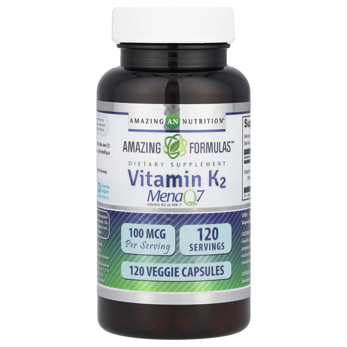 Amazing Formulas™, Vitamin K2, 100 mcg, 120 Veggie Capsules