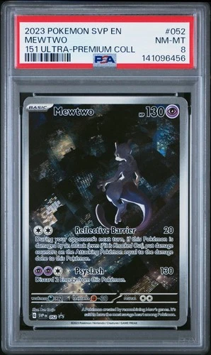 2023 POKEMON SVP PROMO 151 ULTRA-PREMIUM COLLECTION #052 MEWTWO PSA 8