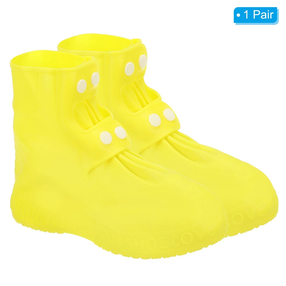 XXL Waterproof Shoe Cover TPE Not-Slip Rain Overshoes Cover Yellow - Image 4 of 4