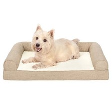 FurHaven Pet Products Medium Plush  Performance Linen Orthopedic Sofa