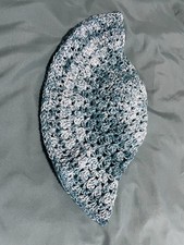 Crochet Bucket Hat, Handmade, Cotton/Polyester Blend, Turquoise, Never Used