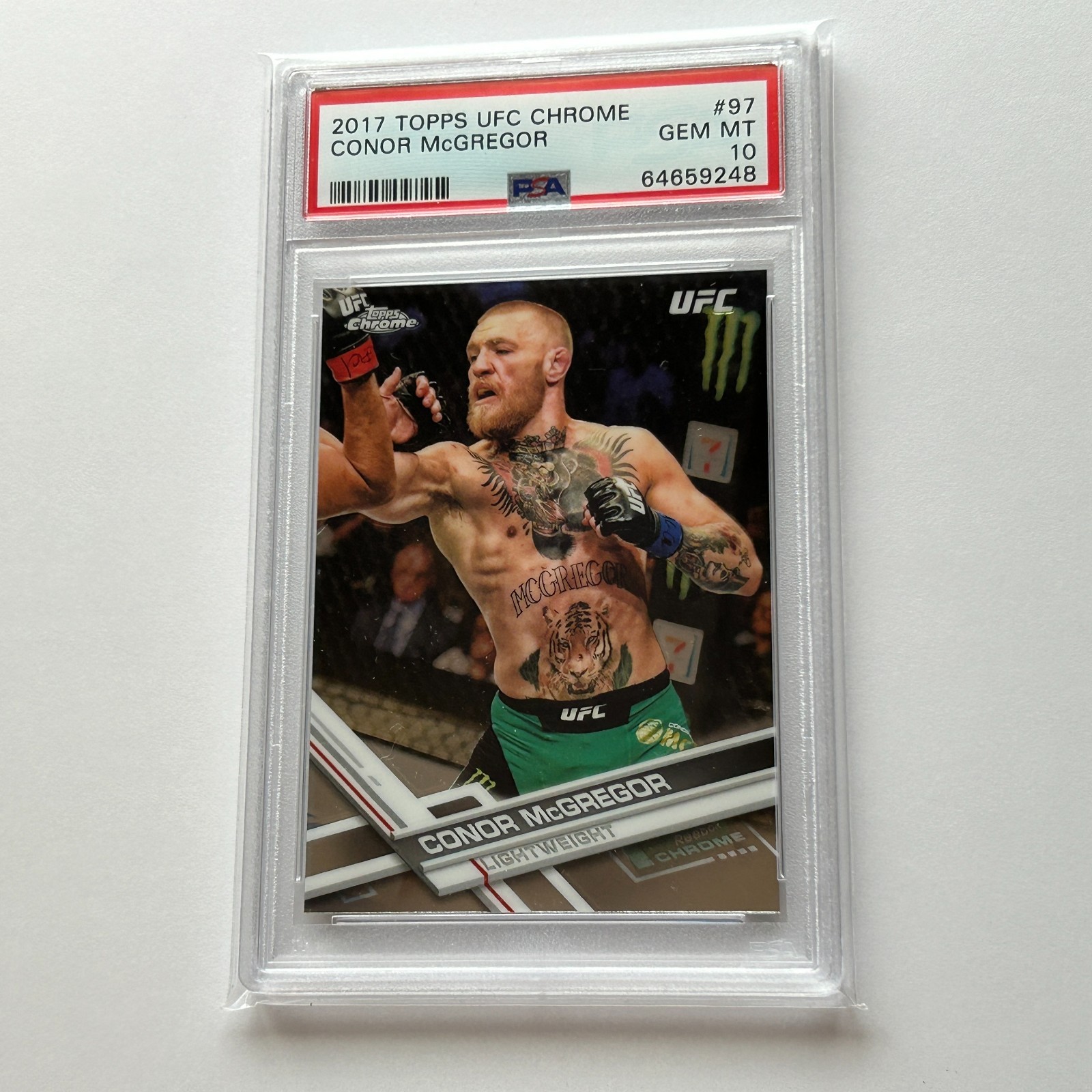 Conor McGregor 2017 Topps Chrome UFC Card #97 PSA 10 GEM MINT
