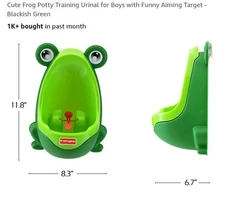 Hanging Frog Potty Training Urinal for Boys with Funny Aiming Target - Green-216
