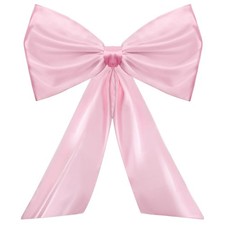Large Pink Bow Decor for Room, Gaint Satin Ribbon Bow Decorations for Christm...