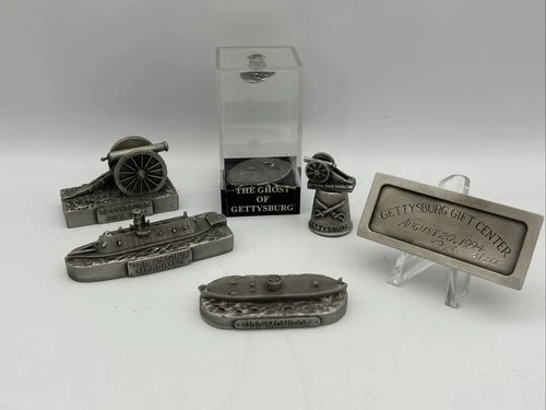 MTB- 1863 The Battle Of Gettysburg Souvenirs•2 Ships, Badge, Cannon, Ghost, Bell
