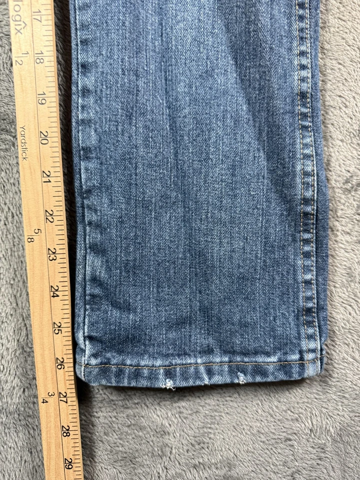 Pantalones de mezclilla Wrangler Retro Juvenil 10 ajustados azules relajados rectos cintura ajustable Foto 4 de 4