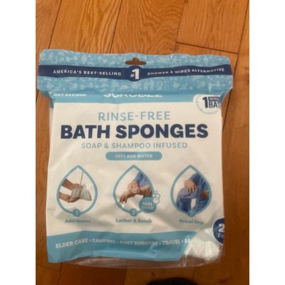 Scrubzz Rinse Free Bath Sponges Just Add Water 25 Count Sponge Bath Surgery