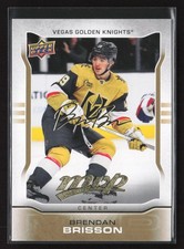 2024-25 Upper Deck MVP #MR-11 Brendan Brisson 10th Anniversary Gold Script A18