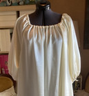 Renaissance Medieval Victorian Regency Satin Ivory Chemise Dress Costume S/M/L — photo 5