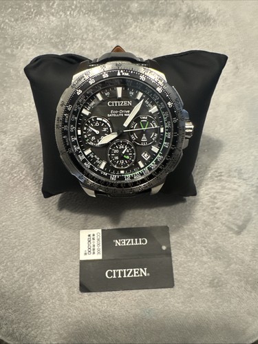 CITIZEN Eco-Drive Navihawk GPS Model: CC9030-00E Analog Black Band Case Chrono