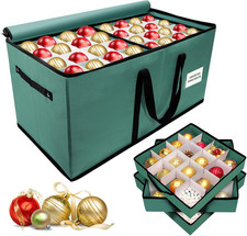 Christmas Ornament Storage Box, Ornament Storage Container with 8 Trays, Xmas...