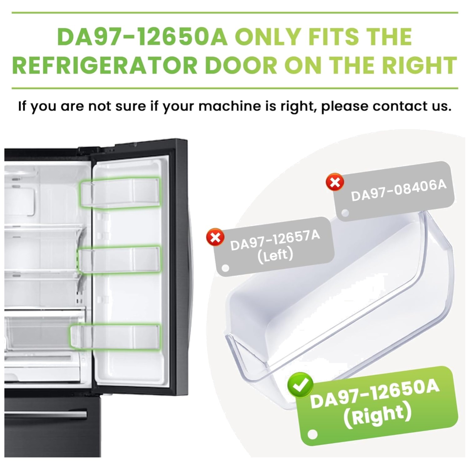 Samsung Refrigerator Door Shelf - Right Side Replacement