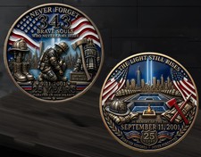 9/11 25 Years Challenge Coin FDNY 343 Firefighter Memorial September 11 Gift