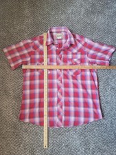 Wrangler Men's XL Western Pearl Snap Shirts Red Plaid Short Sleeve Country
