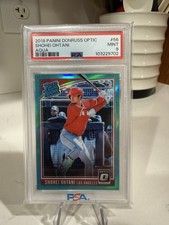 2018 Donruss Optic - Rated Rookie Shohei Ohtani Aqua Prizm Batting /299 PSA 9