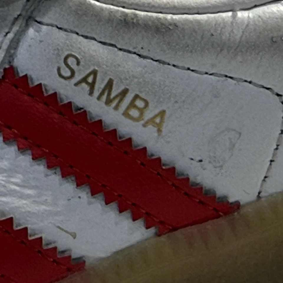 Adidas Samba OG C Blanco Rojo Goma 3 Rayas Niños Pequeños Niñas Unisex Talla 11K Foto 3 de 4