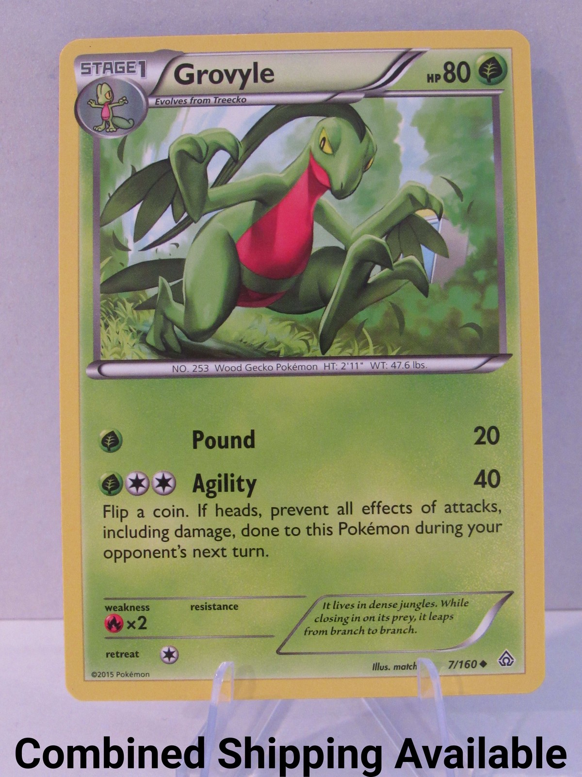 Grovyle 7/160 XY - Primal Clash NM English 16621