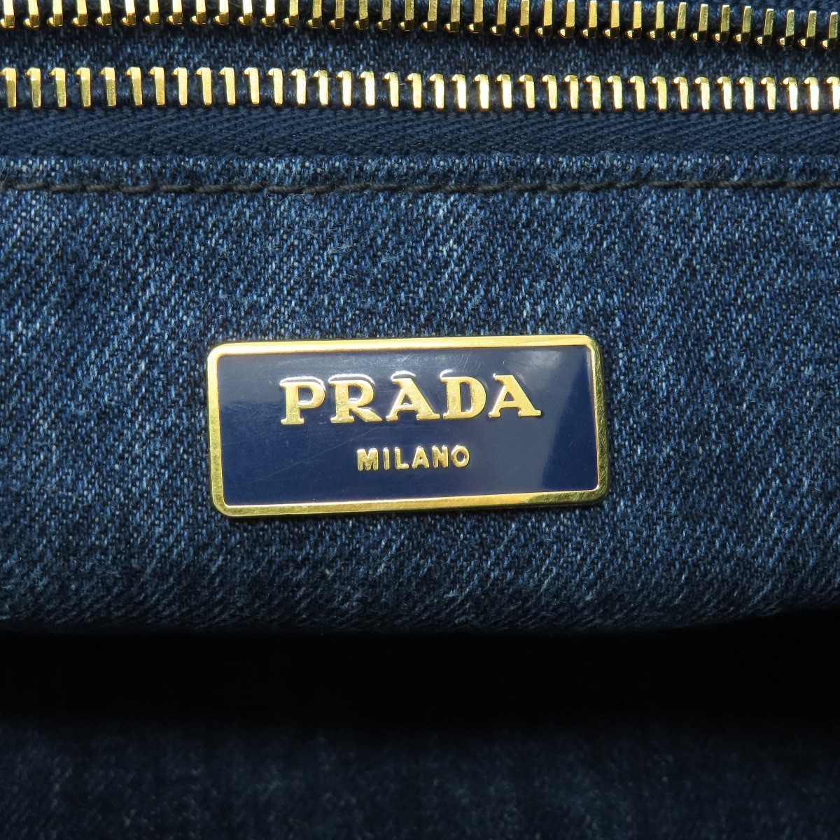 PRADA B1877B Canapa Handbag Denim Ladies Used from japan thumbnail 6