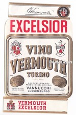 x2111 LUSSEMBURGO &ndash; LUXEMBOURG Vannucchi VINO VERMOUTH Etikett label etichetta