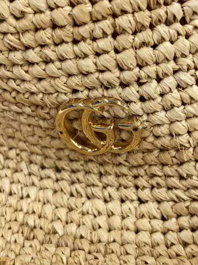 GUCCI Raffia Hat/ Medium/ Beige/ Solid Color/ Wom… - image 9