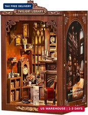 KERNOWO Book Nook Kit, DIY 3D Wooden Puzzles for Adults, Teens and Beginners, Mi