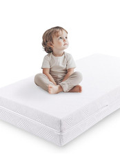 Dual-Sided Memory Foam Crib Mattress - Waterproof  Ergonomic 6" Thick