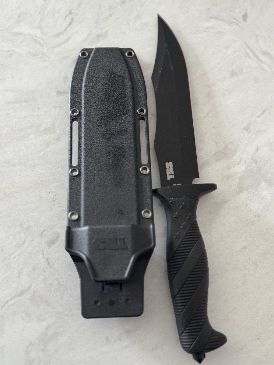 TRS Tactical Survival Commando Field Knife - Clip Point Blade | eBay