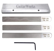 Jiayouy Guitar Nut Slotting File Set Fret Crowning Files Luthier Repair Tool for