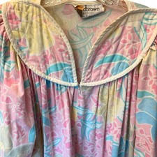 Vtg David Brown California House Dress M Gown MuMu Mod Floral Caftan Mrs Roper