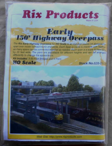 RIX PRODUCTS HO Scale #628-0103 Concrete Railings EARLY 150' HIGHWAY ...