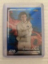 2024 Topps Chrome Star Wars 103 Leia Organa Blue Blaster Pulsar Refractor