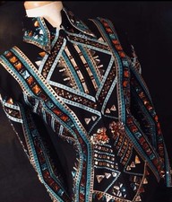 Chaqueta/abrigo Western Show para mujer espectáculos ecuestres y ropa de equitación