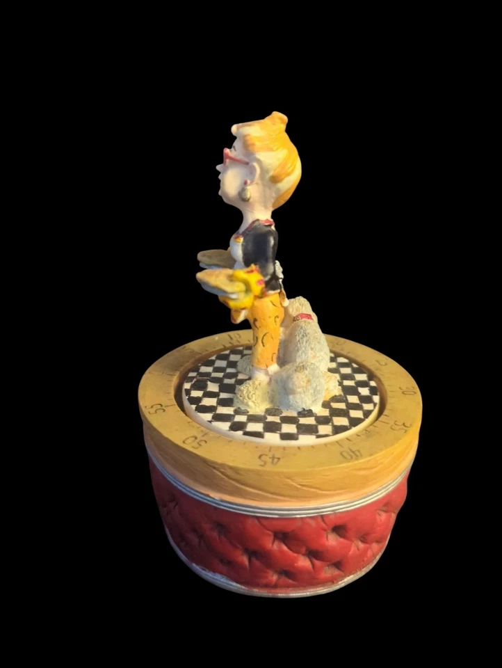 Novelty Kitchen Timer Hot Stuff Sassy Old Lady With Poodle By Boston Warehouse - Image 3 of 4