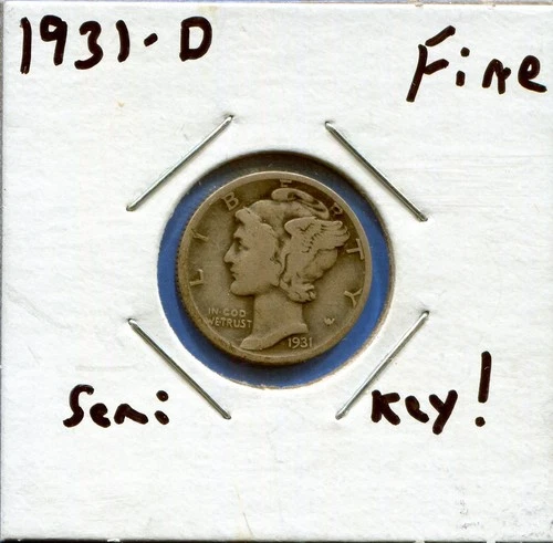 W@W 1931-D MERCURY DIME!!!! ( Nice Coin !!!!) FINE Details !!!!!