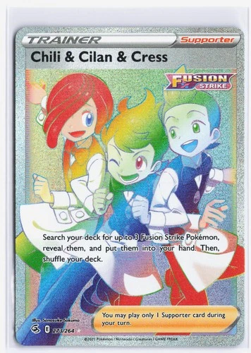 Chili & Cilan & Cress (Secret) Secret Rare SWSH08: Fusion Strike 273/264 NM