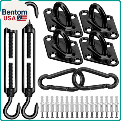 Sun Shade Sail Hardware Kit 6 Inch for Rectangle & Triangle Shade Sail Install, 