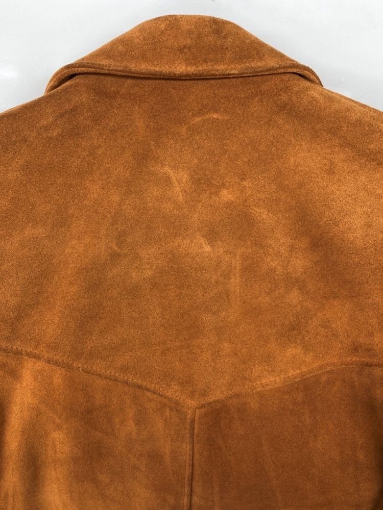 Schott Schott Western Suede Jacket Button Biker O… - image 4