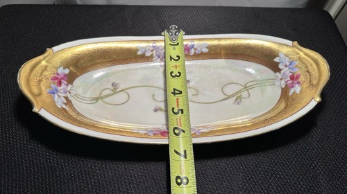 T&V Limoges, Pickard China, Handpainted Gold Serving Dish ~ Signed RAY - Picture 8 of 12