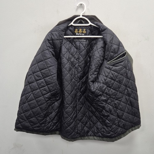 Barbour Berwick Herringbone Grey Waterproof Breathable Coat Jacket Size Large - Picture 3 of 10