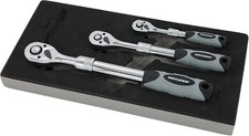 Telescopic Extendable Quick Release Reversible Ratchet Handles 1/4 3/8 1/2 - 3PC