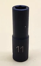 MATCO TOOLS "ADV" BDP11M6V, 3/8" DRIVE, 11MM. IMPACT SOCKET, 2" DEEP, 6 POINT.