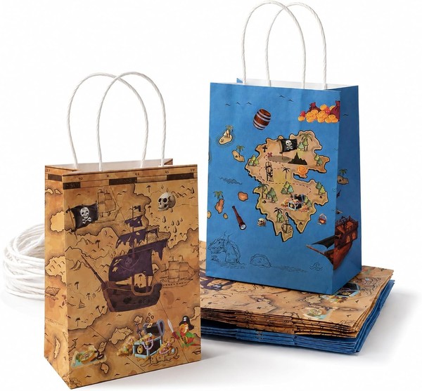 Piraten GeschenktüTen 10 StüCk 21X15X8Cm FüR Kindergeburtstag Party Deko-image