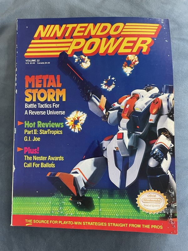 Nintendo Power Magazine Volume 22 Metal Storm March 1991 GI Joe 