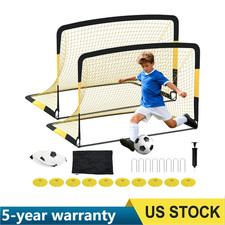 Set 2 Soccer Goal Nets for Backyard Portable Soccer Training Practice Equipment