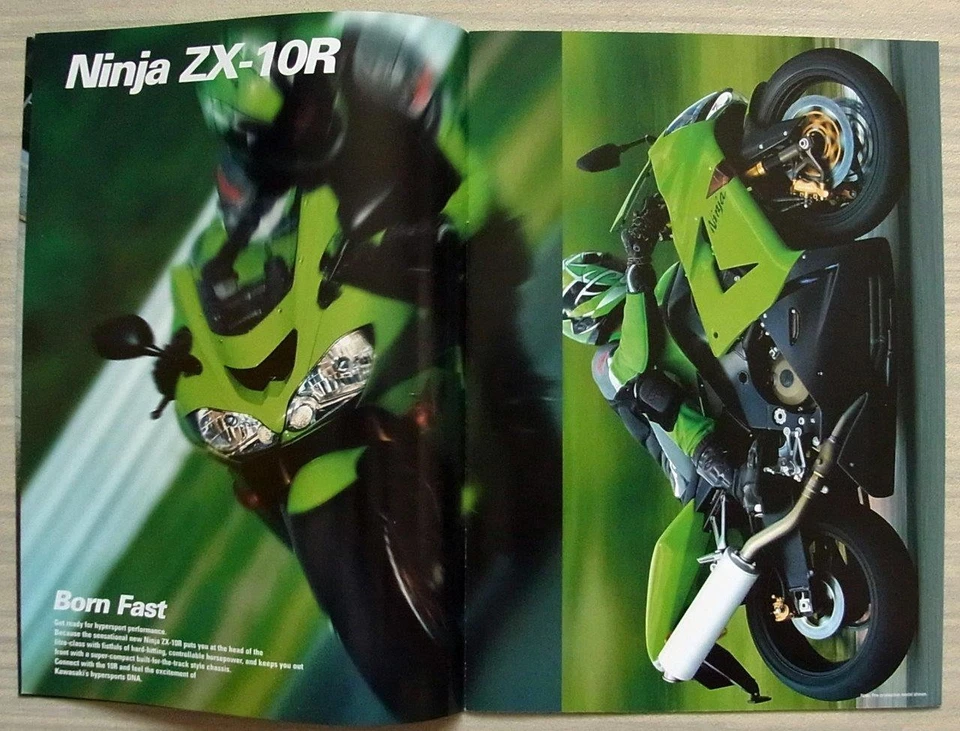 KAWASAKI Ninja Motorcycles ZX-10R 6R 6RR 12R Sales Brochure 2003 E99941-1174 - Image 3 of 4