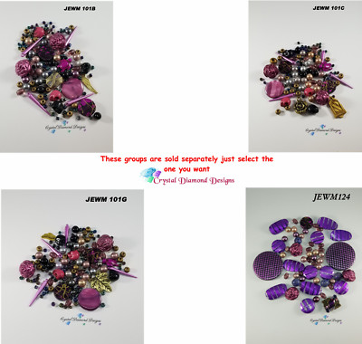 Purple Passion _ Assorted beads for your Jewelry making or Mosaic Design Group 2