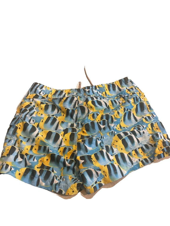 Old Navy Board Shorts Niñas Traje de Baño Cubierta Talla 14 Azul Amarillo Foto 3 de 4