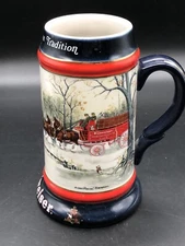 1990 Budweiser Holiday "An American Tradition" Stein Anheuser-Busch CS112