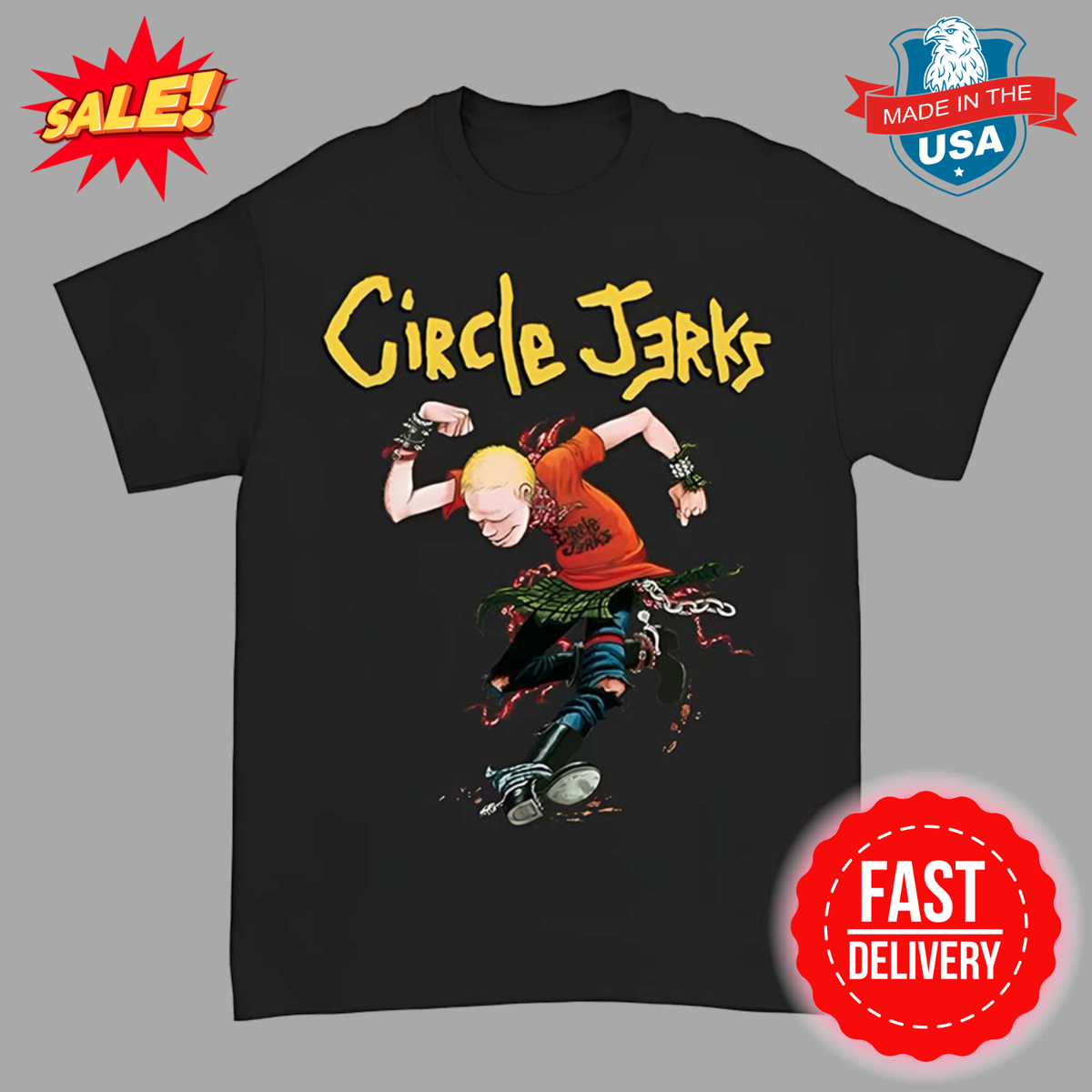 DESCENDENTS Circle Jerks 2024ツアーTシャツ L Circle Jerks Descendents Limited For 2024 North American
